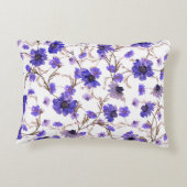 マリゴールドの花、フローラシームレス壁紙 アクセントクッション (裏面)