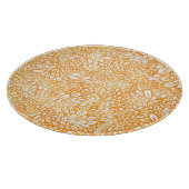 マリゴールドフローラ:シンプルオレンジ色パターン カッティングボード (角)