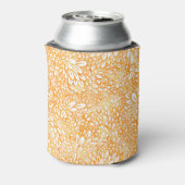 マリゴールドフローラ:シンプルオレンジ色パターン 缶クーラー (缶裏面)