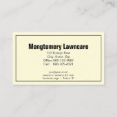 マリゴールドヴィンテージ手押し車の園芸用気に芝生 名刺 (裏面)