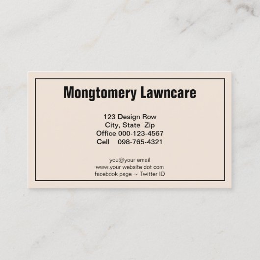 マリゴールド充填ヴィンテージ手押し車の気に芝生 名刺 (裏面)