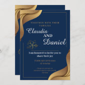 マリゴールド招待状インディアンはヒンドゥー結婚ズのカードとして 招待状 (正面/裏面)