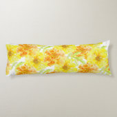 マリゴールド水彩画文長い体枕 ボディピロー (裏面)