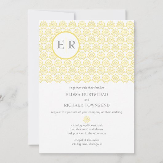 マリゴールド結婚式招待状 招待状 (正面)