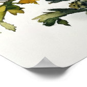 マリゴールド花アートプリントポスター ポスター (角)