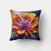 マリゴールド花デザイン枕 クッション (裏面)