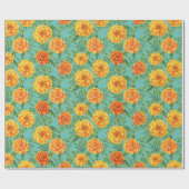 マリゴールド花柄 ラッピングペーパー (フラット)