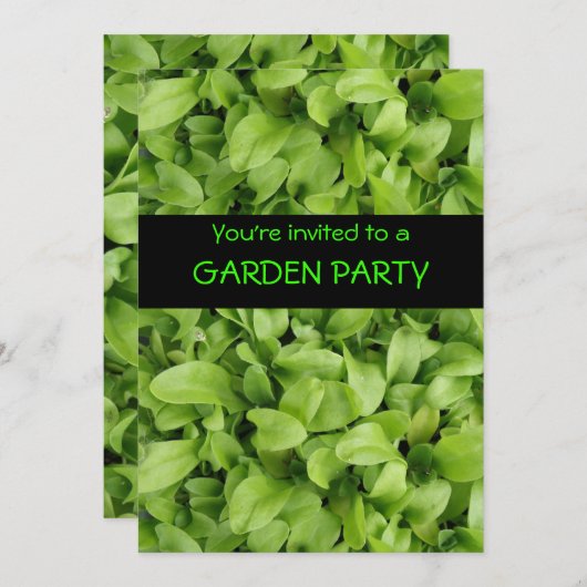 マリゴールド苗カスタム園パーティー招待状 招待状 (正面/裏面)