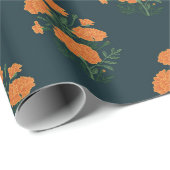 マリゴールド青ラッピング紙 ラッピングペーパー (ロールコーナー)