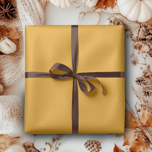 マリゴールド黄無地の色 |クラシック |エレガント | ラッピングペーパー