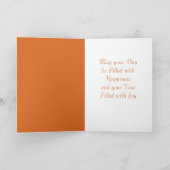 マリゴールド10月誕生フラワー誕生日 カード (内部)