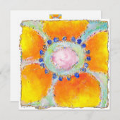 「マリゴールド」のシャワー招待状 招待状 (正面/裏面)