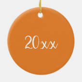 マリゴールド・オレンジ・フラワー自然写真園 セラミックオーナメント (裏面)