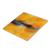 マリゴールド、グレーと焦げたレモン抽象芸術 タイル (側面)