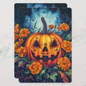 マリゴールド・サラウンドで死んだカボチャの日 招待状 (正面/裏面)