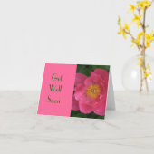 「マリゴールド・センター付きピンク牡丹」 /早く元気になる» カード (黄色い花)