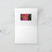 「マリゴールド・センター付きピンク牡丹」 /早く元気になる» カード (内部)