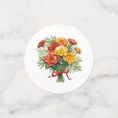 マリゴールド ブーケ テーブル コンフェッティ コクテイル＆パーティー (スモール正面)