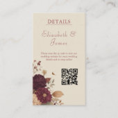 マリゴ素朴ルボホ秋フローラ結婚ズ エンクロージャーカード (正面)