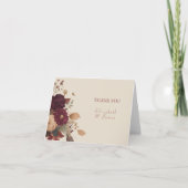 マリゴ素朴ルボホ秋フローラ結婚ズ サンキューカード (正面)