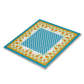 マリゴ縁どルと水玉模様セラミックタイル タイル (側面)