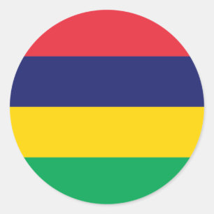 マリシャスかMauritian旗 ラウンドシール