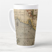 マリスパシフィアンティークアメリカの地図 カフェラテマグ (左アングル)