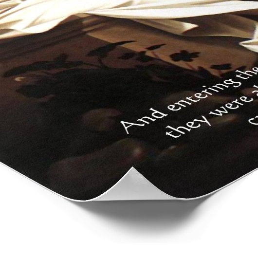 マリズ、イエスの墓、彼は復活した聖書の詩のアートワーク ポスター (角)