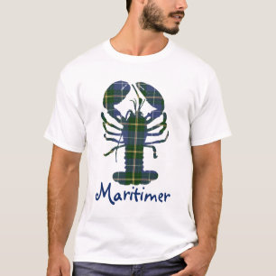 マリタイマノバスコシアタータンチェックシャツロブスター Tシャツ