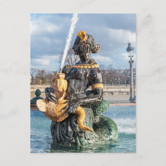 マリタイムファウンテンアットプレイドラコンコルド – パリ ポストカード (正面)