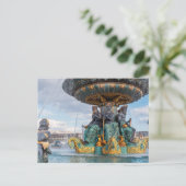 マリタイムファウンテンアットプレイドラコンコルド – パリ ポストカード (スタンド正面)