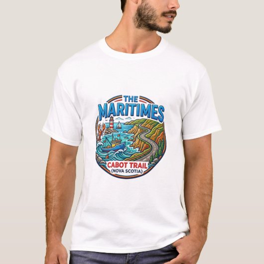 マリタイム カボットトレイル ノバスコシア州 Tシャツ (正面)