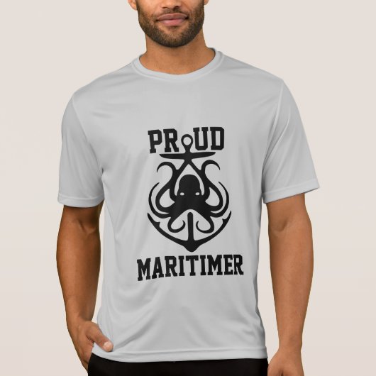 マリタイ誇りを持ったマーいかりタコ灯台ルートT- Tシャツ (正面)