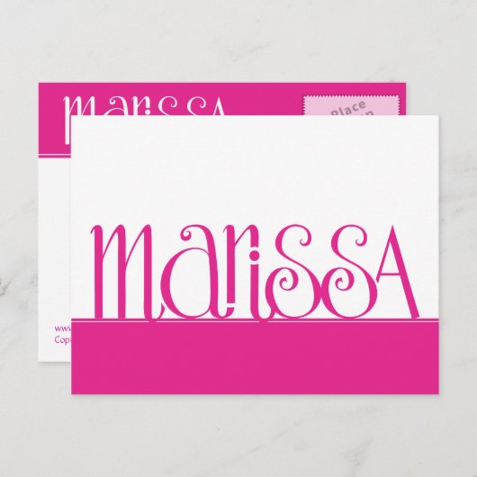 マリッサさくらんぼピンクはがき ポストカード (正面/裏面)