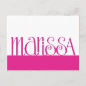 マリッサさくらんぼピンクはがき ポストカード (正面)