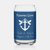 マリッジウエディング用のオーダーメイド缶グラス ガラス缶 (正面)