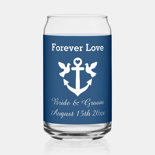 マリッジウエディング用のオーダーメイド缶グラス ガラス缶 (裏面)