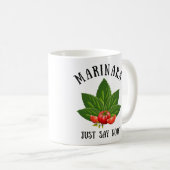 マリナラは今イタリアのバジルのトマト葉を言う コーヒーマグカップ (正面右)