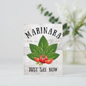 マリナラは今イタリアのバジルのトマト葉を言う シーズンポストカード (スタンド正面)