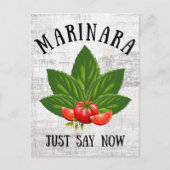 マリナラは今イタリアのバジルのトマト葉を言う シーズンポストカード (正面)