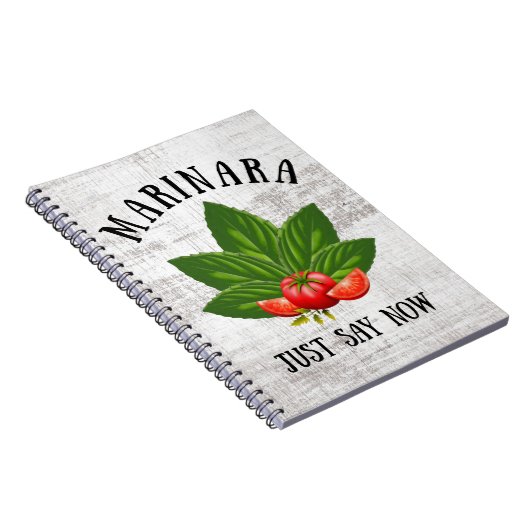 マリナラは今イタリアのバジルのトマト葉を言う ノートブック (右側)