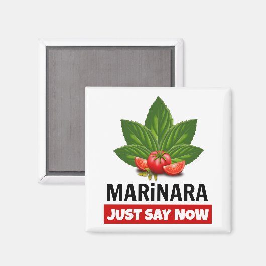 マリナラは今バジルのトマト葉を言う マグネット (正面/裏面)