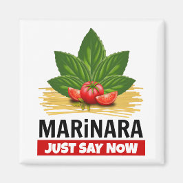 マリナラは今バジルトマトのスパゲッティと言う マグネット