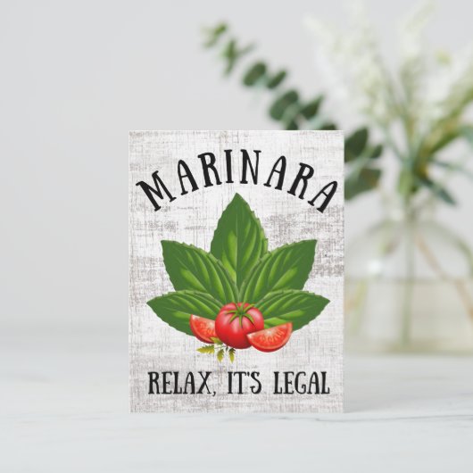 マリナリラックスラリーガルバジルトマトのフードユーモア シーズンポストカード (スタンド正面)