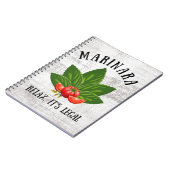 マリナリラックスラリーガルバジルトマトのフードユーモア ノートブック (左側)