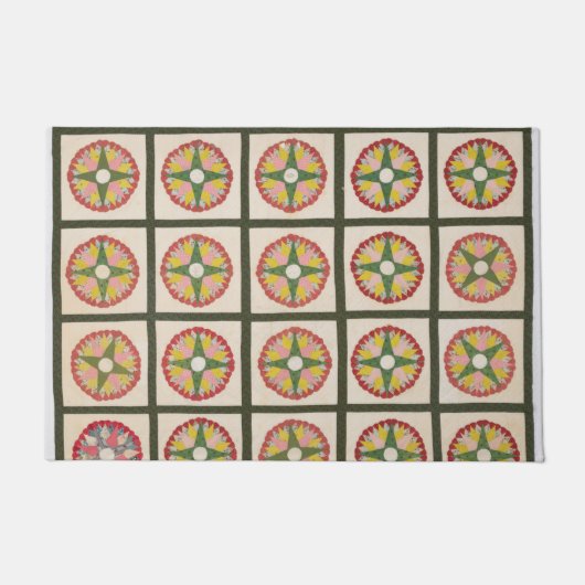 マリナーズコンパスキルト ドアマット (正面)