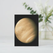 マリナー10号のNASAフライバイ写真による金星 ポストカード (スタンド正面)