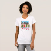 マリニー・ピンク・クレオールコテージ Tシャツ (正面フル)