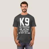 マリノア・ジャーマン・シェパードK9警察犬ハンドラー Tシャツ (正面フル)