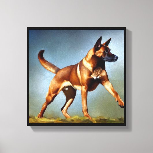 マリノワベルギーシェパードドッグ キャンバスプリント (正面)